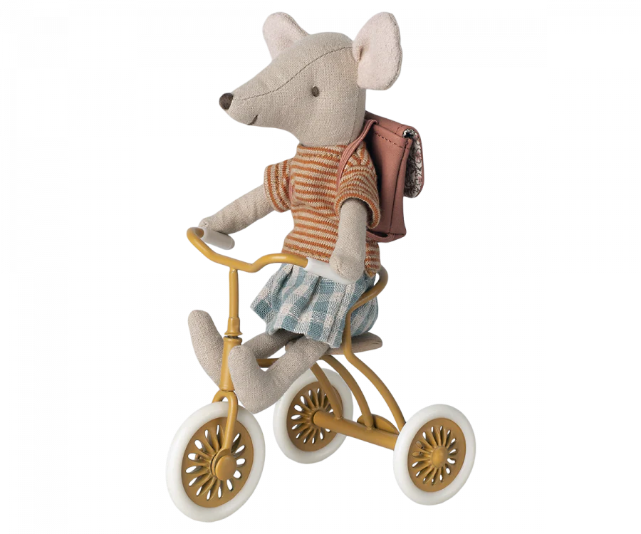 Maileg Abri a Tricycle, Mouse - Ocher