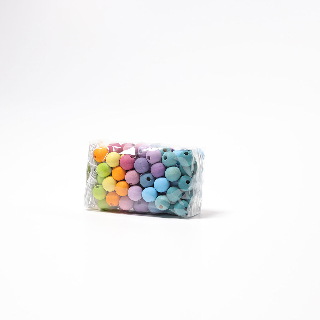 120 small pastel wooden beads - Toydler