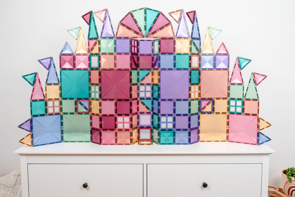 Combo 120 Piece Pastel Creative Pack + Connetix Ball Run - Toydler
