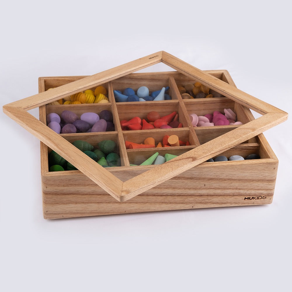 Mukids Loose Parts Board with Lid (Large) - Toydler