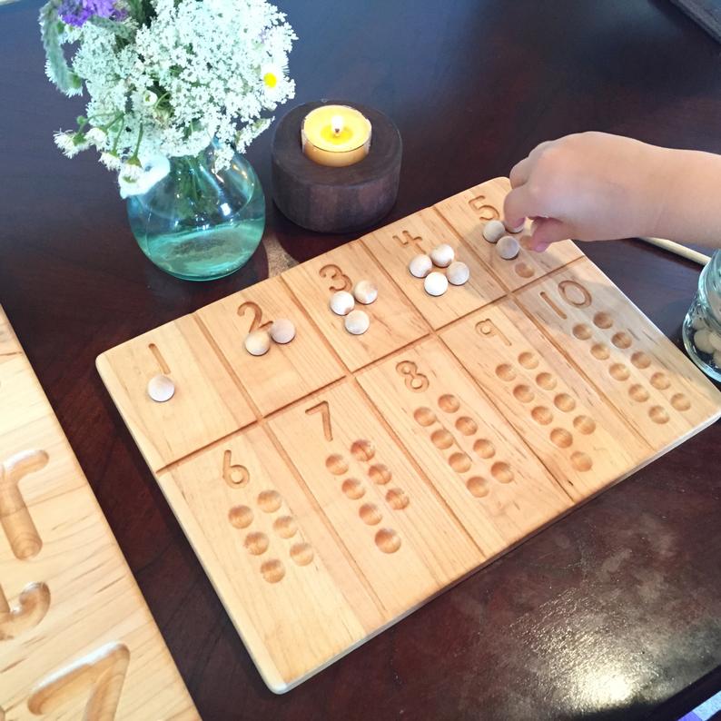English 1-10 Number Board (Reversible) - Toydler