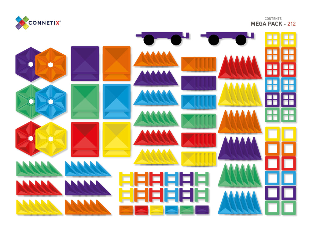 Connetix Tiles 212 Piece Mega Pack *NEW* - Toydler