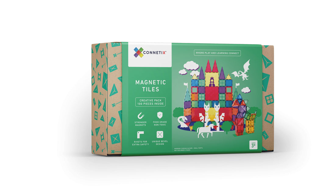Connetix Tiles 100 Pcs Creative Pack *Basic Tiles* - Toydler