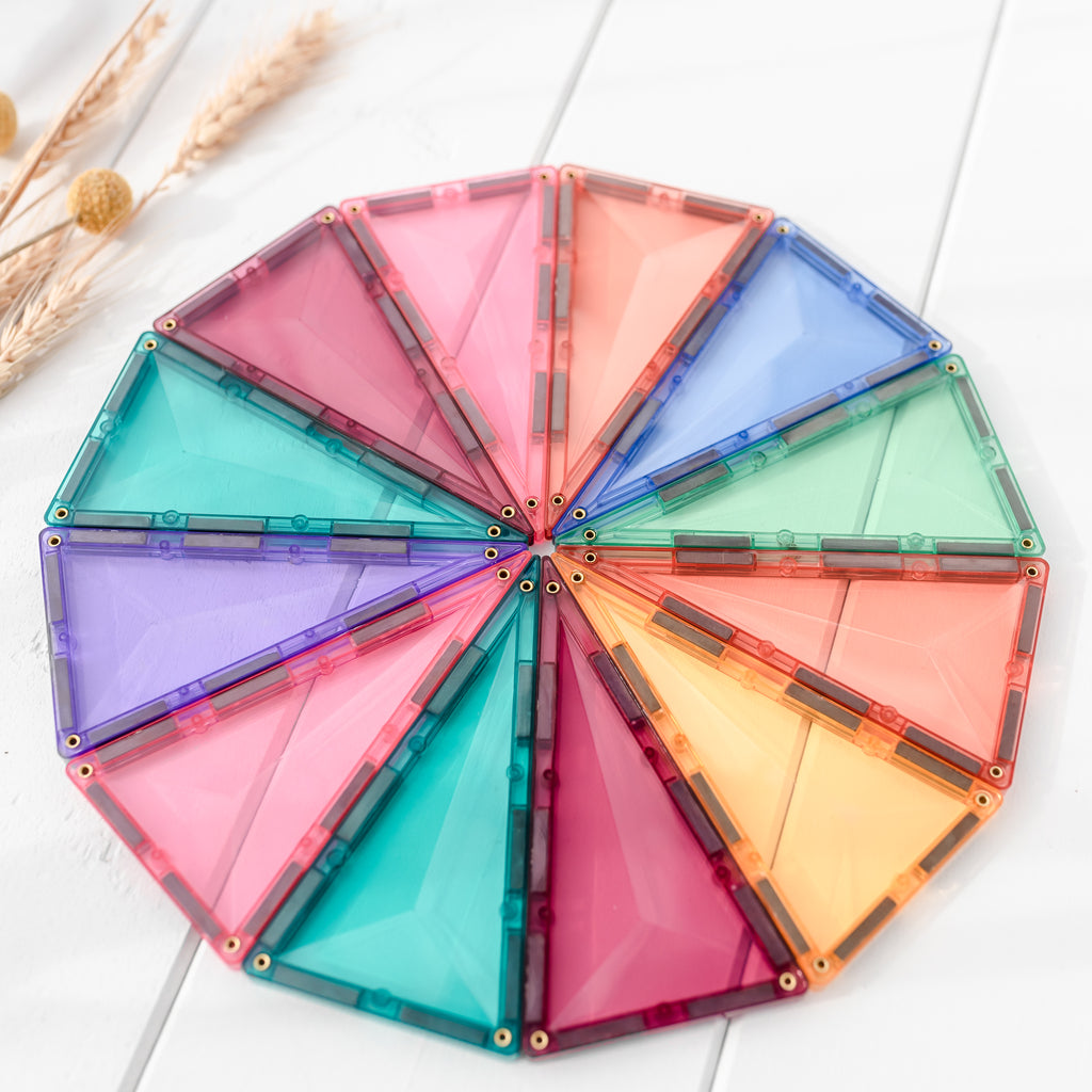 202 Piece Pastel Mega Pack *New 2021* - Toydler . New Isoceles Triangle design that can arranged to form a circle
